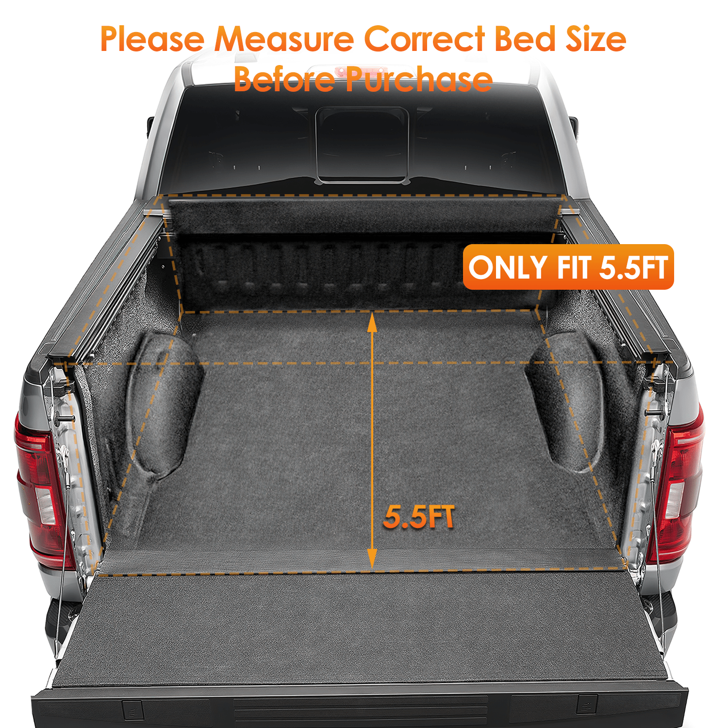 5.5ft Soft Roll Up Truck Bed Cover for 2009-2014 Ford F150 Nilight