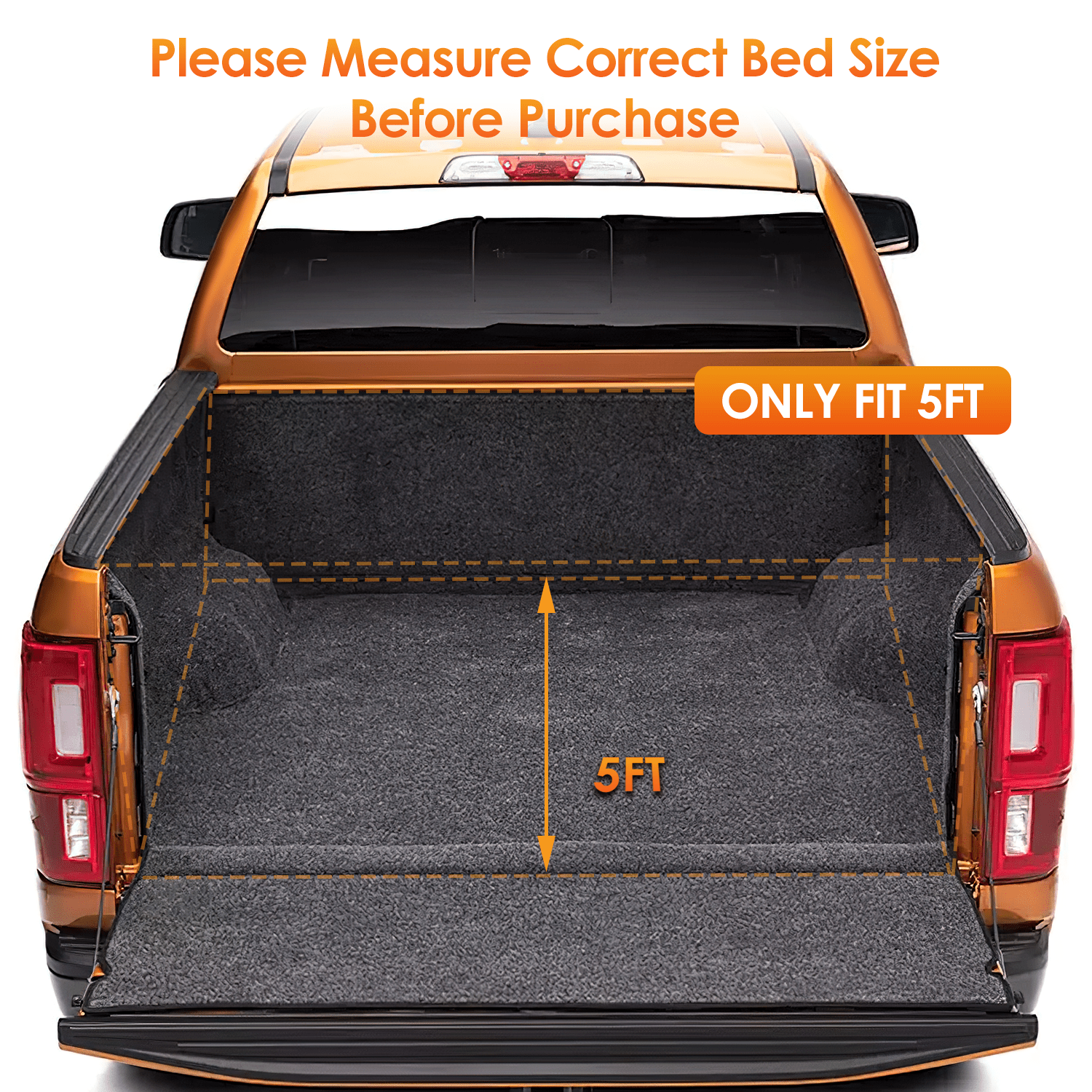 5ft Soft Roll Up Truck Bed Cover for 2009-2023 Ford Ranger Nilight