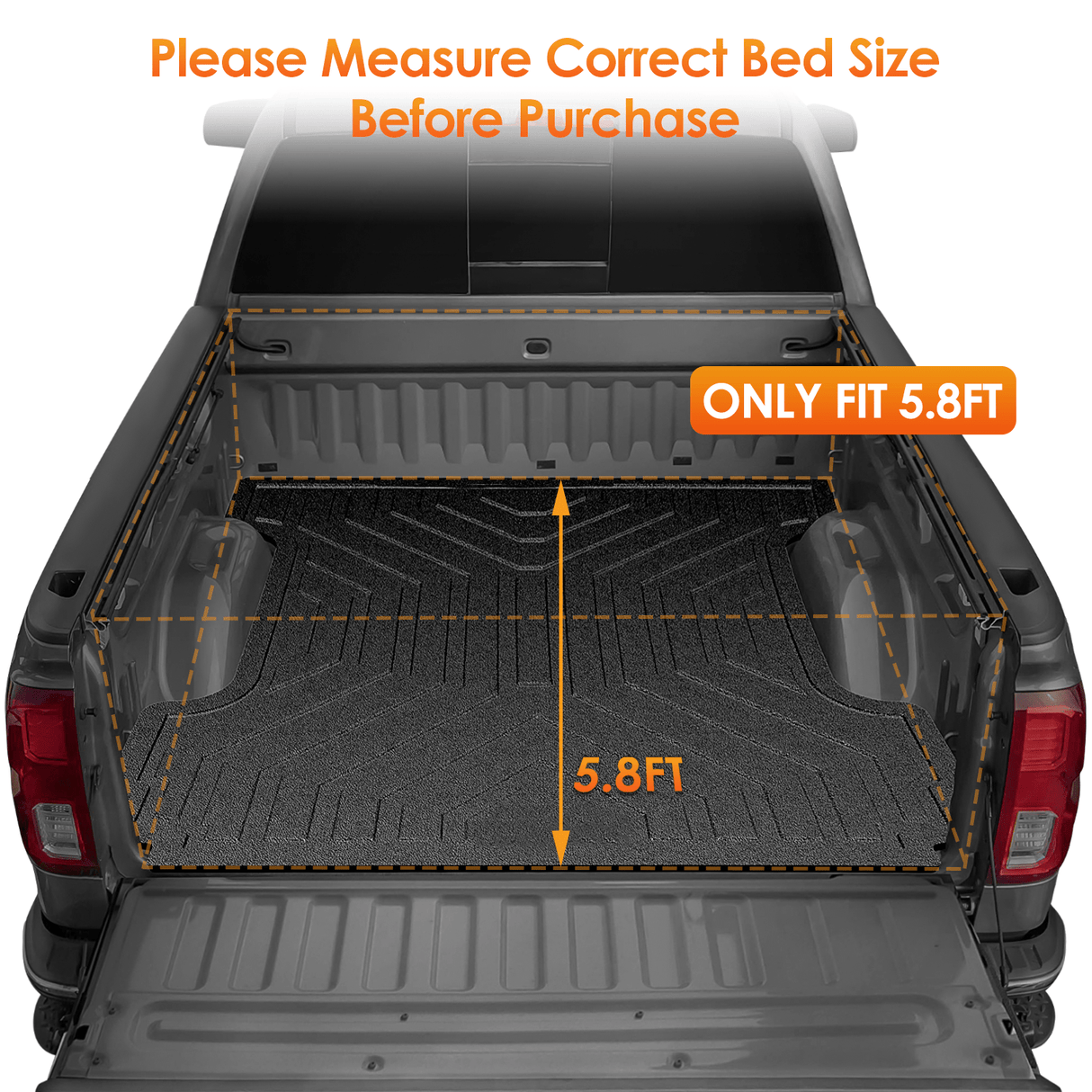 5.8ft Truck Bed Cover for Chevy Silverado 1500 / GMC Sierra1500 2014-2018 Nilight