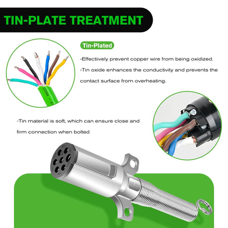 12ft 7 Way to 6 Way Trailer Plug Adapter Nilight