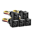 Relay 5pcs 5Pin Relays with 5Pin Harness Sockets