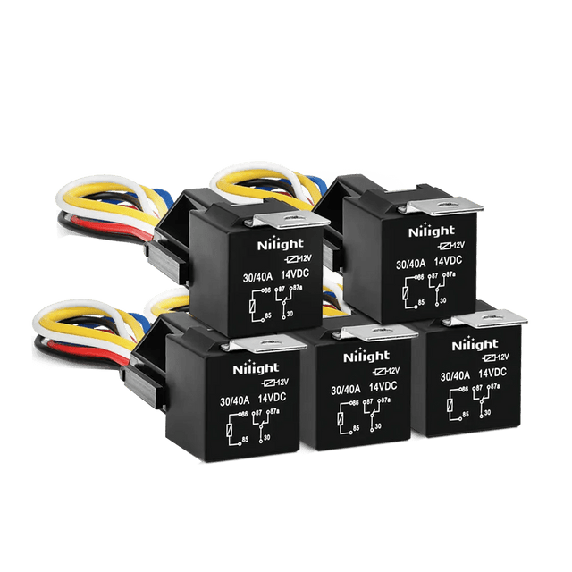 Relay 5pcs 5Pin Relays with 5Pin Harness Sockets