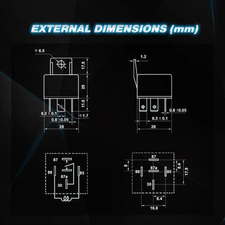 Relay 5pcs 5Pin Relays with 5Pin Harness Sockets