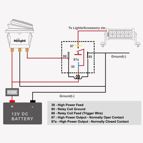 Relay 5pcs 5Pin Relays with 5Pin Harness Sockets