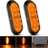 6 Inch Oval Amber Upgrade LED Trailer Tail Lights (Pair) Nilight