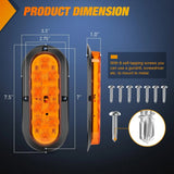 6 Inch Oval Amber Upgrade LED Trailer Tail Lights (Pair) Nilight