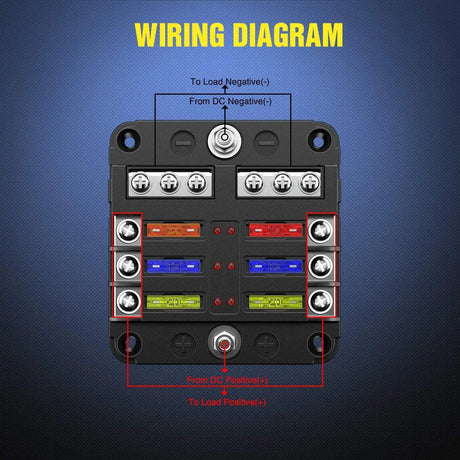 Accessories 6 Way Blade Fuse Block
