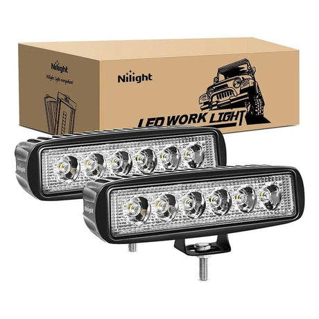 LED Work Light 6.3" 18W Flood Led Work Lights (Pair)