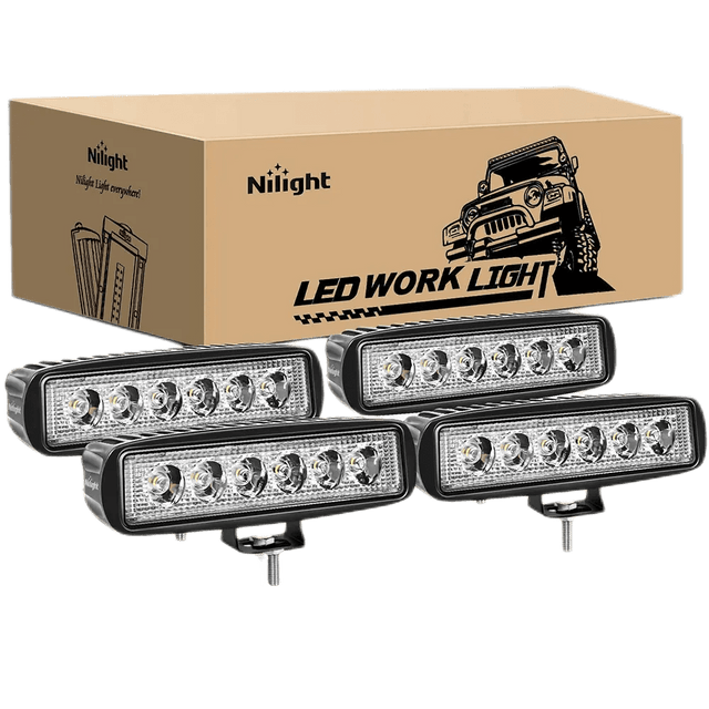 LED Work Light 6.3" 18W Spot LED Work Lights (2 Pairs)