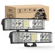 6.5 Inch 60W Side Shooter Quadruple Row Spot Flood LED Light Bars (Pair) Nilight