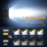 LED Light Bar 6.5" 36W 3600LM Double Row Flood LED Light Bars (2 Pairs)