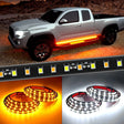 60 Inch 144 Leds Running Board Amber White Light Strip (Pair) Nilight