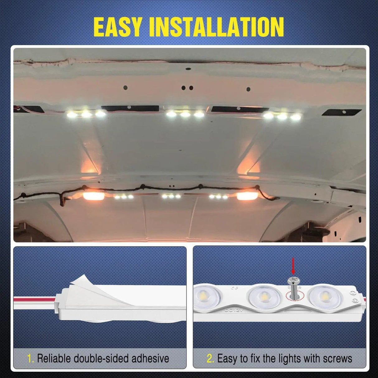 LED Work Light 60 Leds Interior White Light Kits