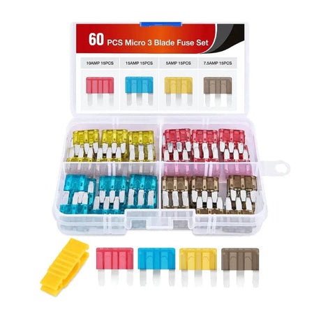 60Pcs Micro3 Fuse ATR APT Car Blade Fuses Nilight