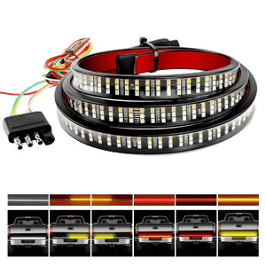 Led light Strip 60” 504Leds Red White Triple Row LED Tailgate Light Strip