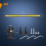 20 Inch 156W 52LED Single Row Ultra-Slim Spot Flood LED Light Bars Nilight