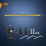 30 inch 234W 78LED Single Row Ultra-Slim Spot Flood LED Light Bars Nilight