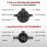 7Pin to 6Pin Trailer Adapter Plug Nilight