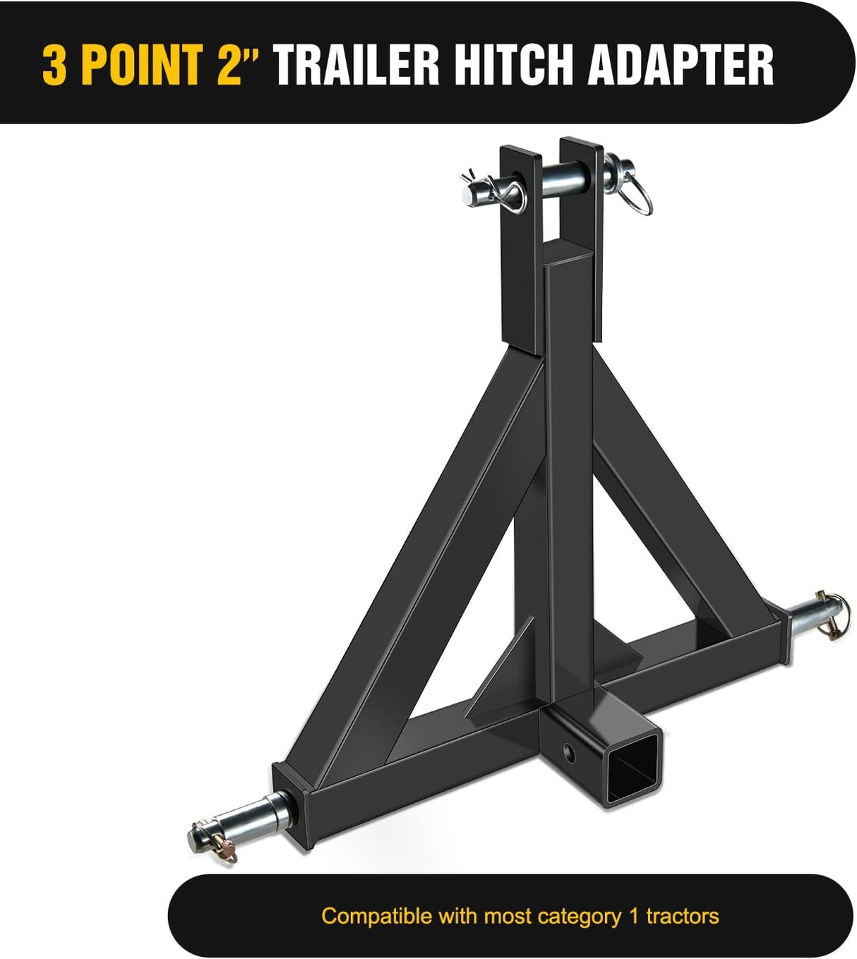 3 Point 2 Inch Trailer Hitch Kit For Category 1 Heavy Duty Tractor Nilight