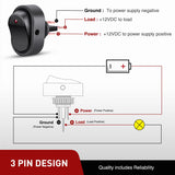 5Pcs 12V 30A Round Toggle LED Switch with Red LED Indicator Nilight