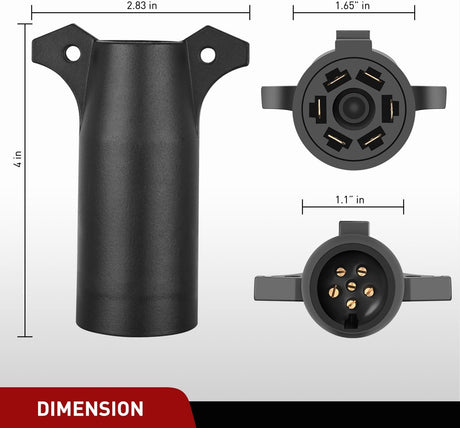 7Pin to 6Pin Trailer Adapter Plug Nilight