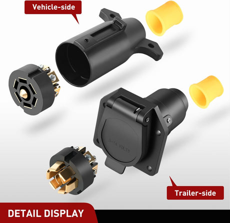 7Pin Male Female Trailer Adapter Plug Nilight