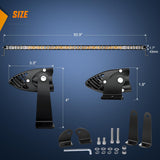 51 Inch 250W 15500LM Amber Slim Spot Flood Led Light Bar | 2 Style Mounts Nilight