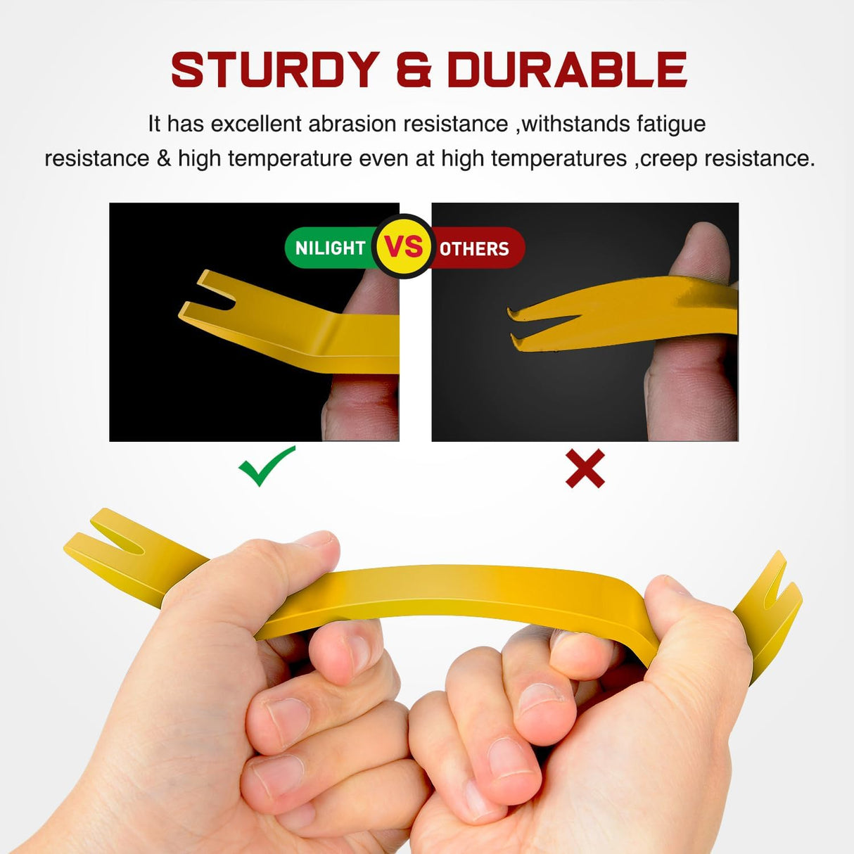 8 Pcs Auto Trim Removal Tool Set Yellow Nilight