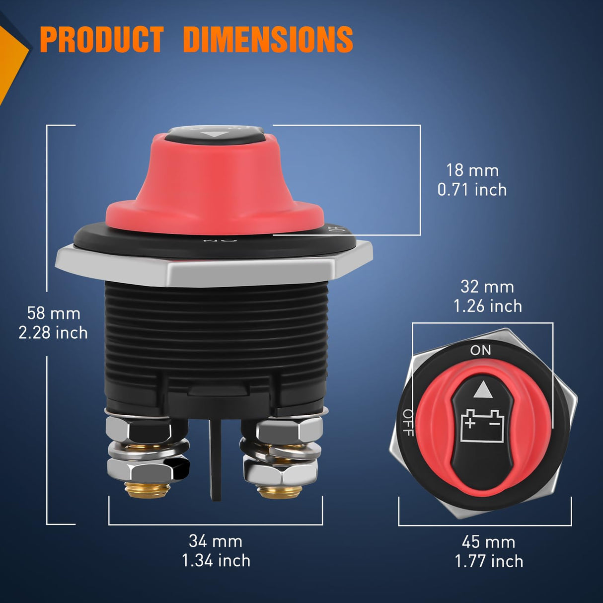 200A ON/OFF Disconnetc Battery Switch Nilight