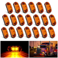 2.5Inch Oval Amber 2 Diode LED Side Marker Light 20PCS