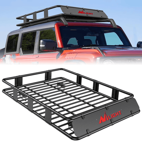 Universal Roof Rack Cargo Basket 64in x 39in x 6in Nilight