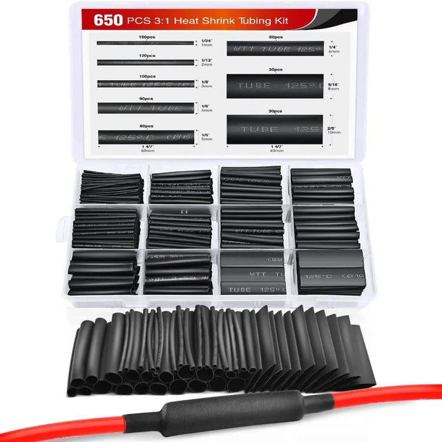 650Pcs Heat Shrink Tubing Kit Nilight