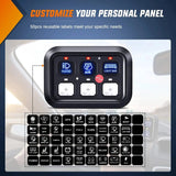 6Gang Multifunction Blue Rocker Switch Panel System Nilight