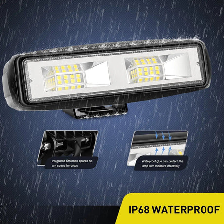 LED Light Bar 6" 48W 4800LM Flood Led Work Lights (Pair)