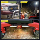 LED Light Bar 6" 54W 4800LM Amber White Flood Led Work Lights (Pair)