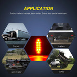 Trailer Light 6" Oval Red LED Trailer Tail Lights (2 Pairs)