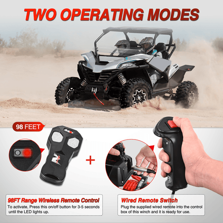 13500 lb ATV/UTV Electric Winch Kit With Synthetic Winch Rope Nilight