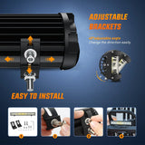 20Inch and 4.3Inch light bar set with 5Pin Rocker Switch Wiring Harness Kit Install