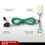 4 Pin Trailer Wiring Harness 55359 Vehicle Side Custom for 1998-2004 Chevrolet S10 GMC Sonoma Isuzu Hombre Trailer Light Harness Tow Hitch Wiring Nilight