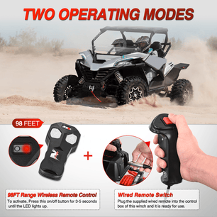 12000 lb ATV/UTV Electric Winch Kit With Synthetic Winch Rope Nilight