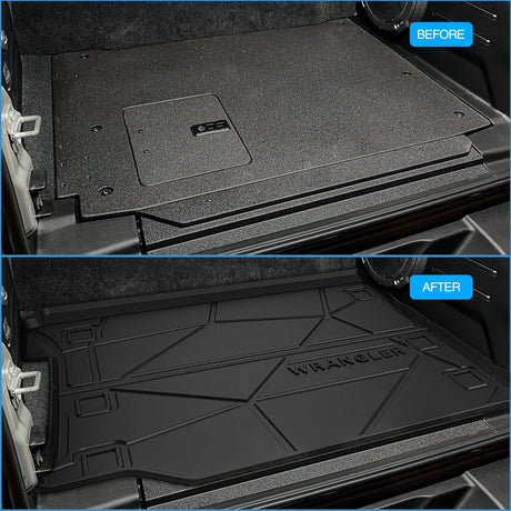 Cargo Mats for Jeep Wrangler JL Unlimited 4 Door with Subwoofer Only 2018-2024 (Not for JK or 4XE) Nilight