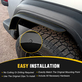 Fender Flares Extensions Set Compatible with 2018-2024 Wrangler JL and JLU Unlimited 2/4 Doors (Only for Low Wheel Arches) Nilight