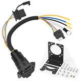 4 Way Flat to 7 Way RV and 4 Way Trailer Wiring Harness Adapter w Nilight