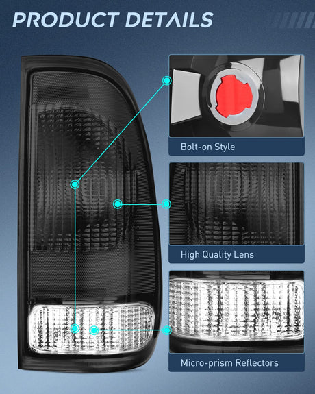 1997-2003 Ford F150 1997-1999 Light Duty 1999-2007 Ford Super Duty Taillight Assembly