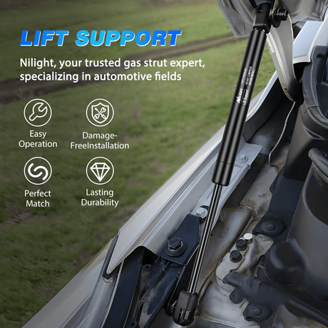 2 PCS Lift Support Struts Replacement for Toyota Camry 2012 2013 2014 2015 2016 Front Hood Gas Springs Shock Rods Nilight