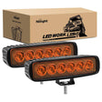 6 Inch 18W Amber White Spot LED Work Lights (Pair) Nilight