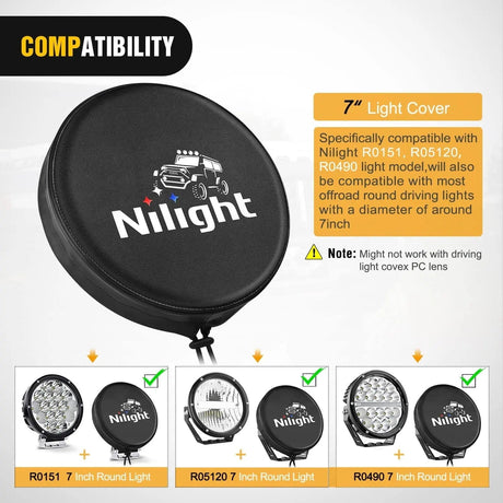 7 Inch Round Offroad Driving Pod Light Cover Type B Nilight