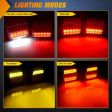 Magnetic LED Trailer Towing Light Kit w/ 7 Pin Plug Tail Stop Amber Nilight