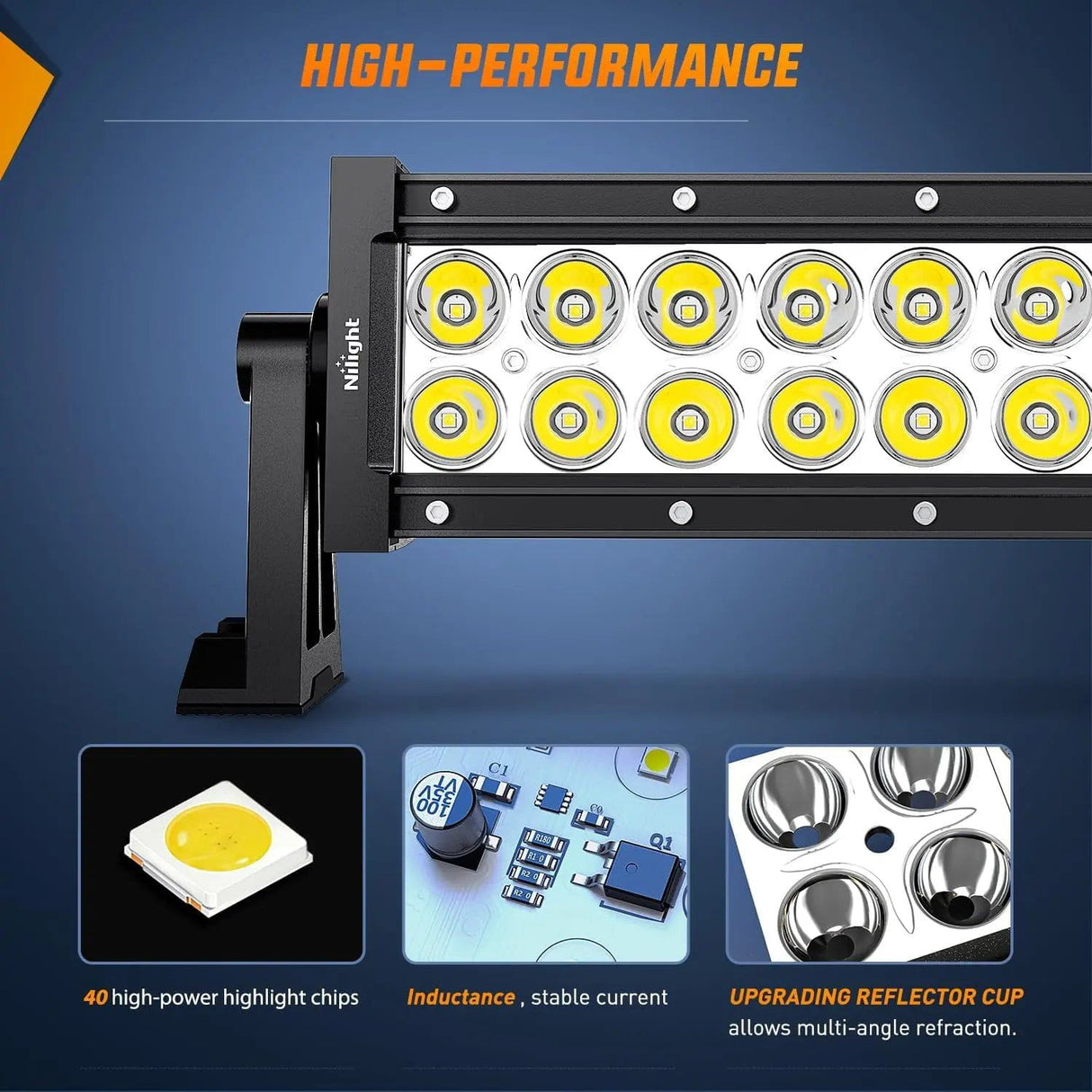 LED Light Bar 7.5" 36W Double Row Spot Led Light Bars (Pair)