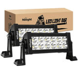 LED Light Bar 7.5" 36W Double Row Spot Led Light Bars (Pair)